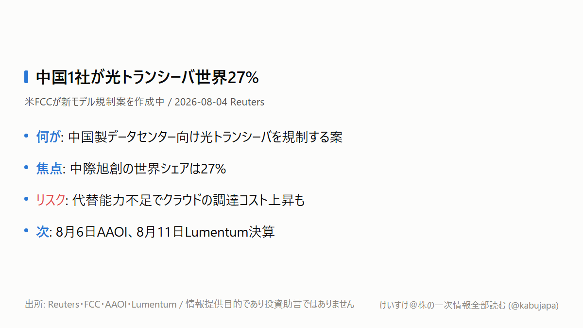 GPUではなく「光」を禁じる? 27%シェアが映すAIデータセンターの弱点の図解ポスター